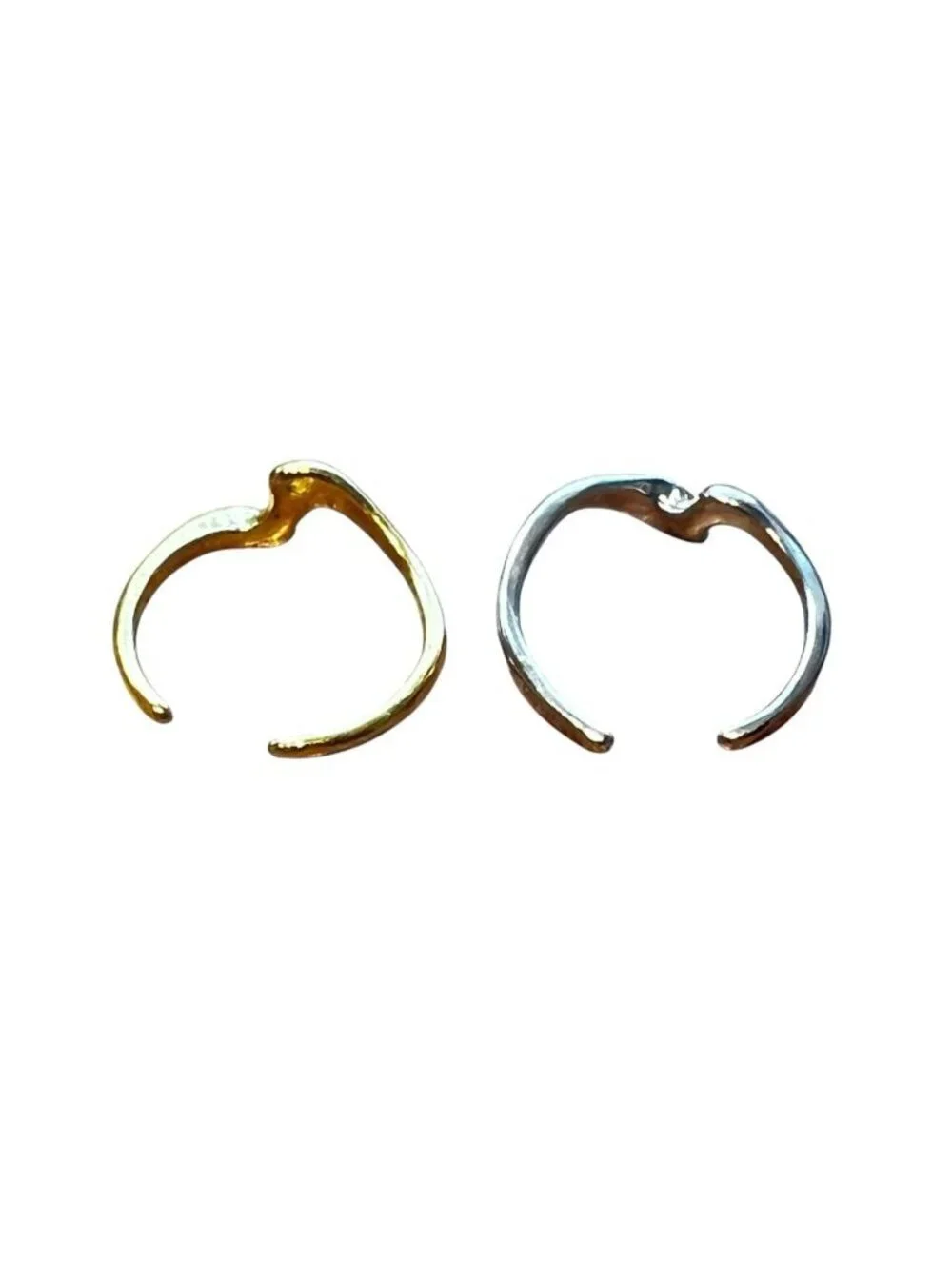Copa Jewelry Two-toned Nesting Rings Size 7 Adjustable Gold Silver Brazilian